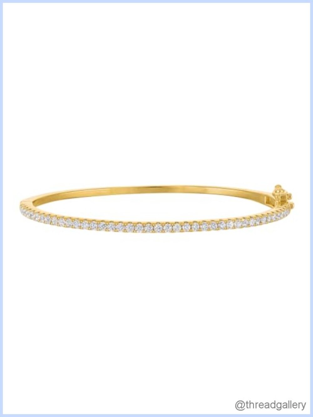 Dainty 2mm Plated CZ Bangle Bracelet Women Waterproof